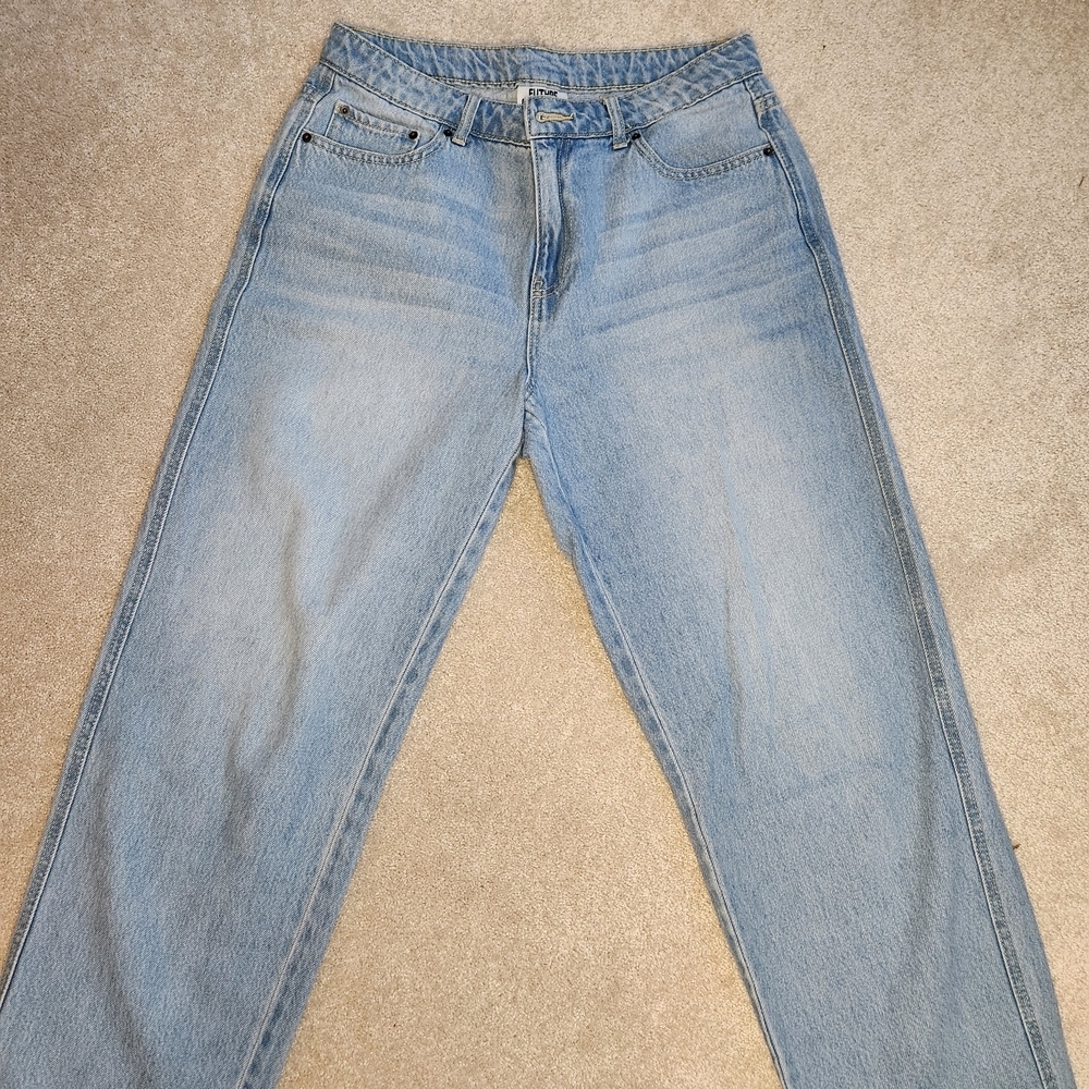 Women's Light Blue Straight Leg Jeans,  Size 8 Future Collective For Target